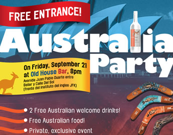 Australia Party Flyer